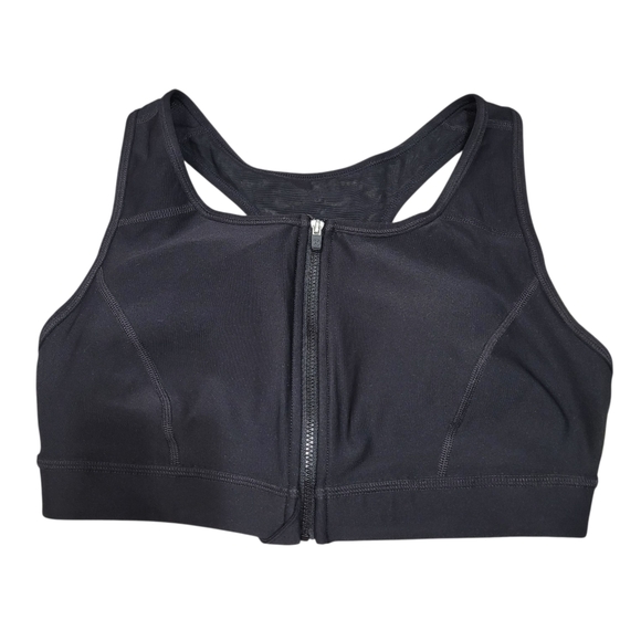 Xersion High Support Hidden Hook Sports Bra Black Size 0X New - Picture 1 of 13